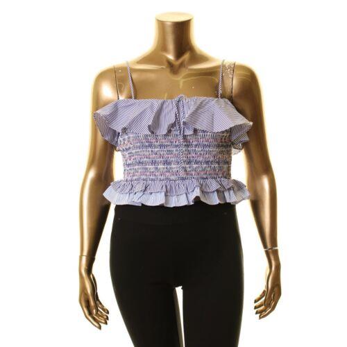 English Factory ENGLISH FACTORY NEW Women's Striped Smocked Flounce Blouse Shirt Top L TEDO レデ..