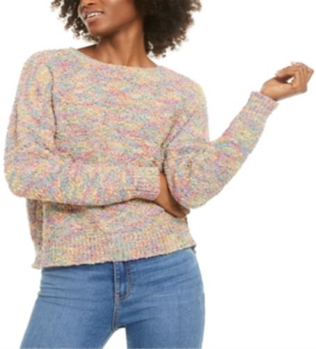 Ultra Flirt Women's Long Sleeve Jewel Neck Sweater Gray Size Small レディース