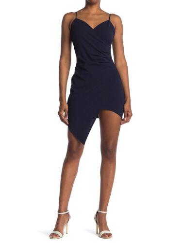 EMERALD SUNDAE Womens Blue Asymmetrical-hem Spaghetti Strap Dress Juniors XL レディース