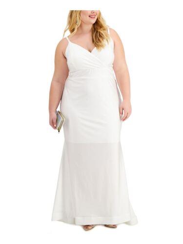 MORGAN & CO ファッション ドレス MORGAN & CO Womens White Spaghetti Strap Fit + Flare Dress Plus 14W カラー:White■ご注文の際は、必ずご確認ください。※こ...