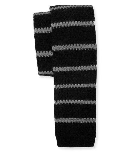 Aeropostale Mens Striped Knit Self-tied Necktie Black Classic (57 To 59 in.) Y