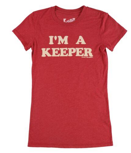 Local Celebrity Womens I'm A Keeper Graphic T-Shirt Red Medium レディース