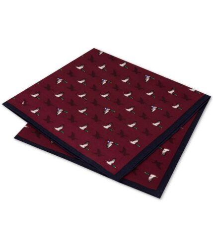 Club Room Mens Shadow Geese Pocket Square Red One Size Y