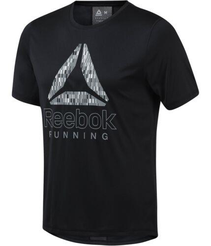 リーボック Reebok Mens Running Speedwick Graphic T-Shirt Black Large メンズ