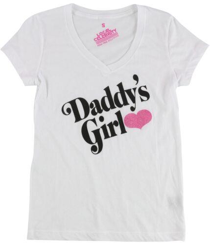 Local Celebrity Womens Daddy's Girl Graphic T-Shirt White Small レディース