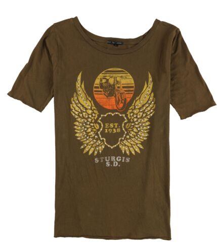 TRULY MADLY DEEPLY Womens Est. 1983 Sturgis S.D Graphic T-Shirt brown M レディース