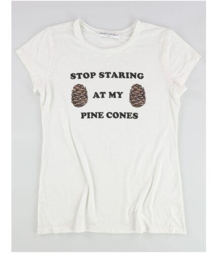 プロジェクトソーシャルT Project Social T Womens Pine Cones Graphic T-Shirt White Medium レディース