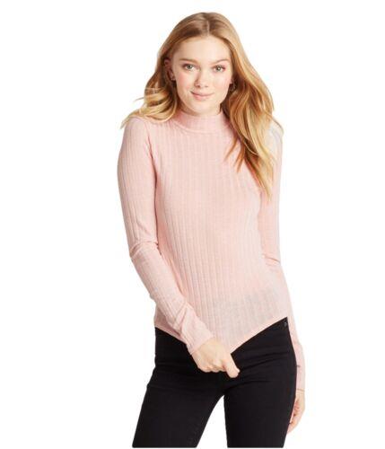 Aeropostale Womens Ribbed LS Pullover Sweater Pink Large fB[X