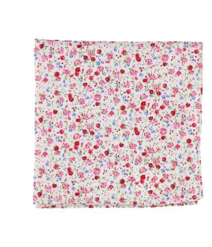 bar III Mens Dahlia Floral Pocket Square Red One Size Y