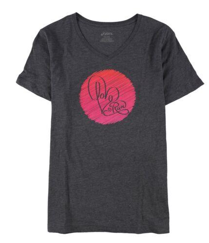 アシックス ASICS Womens Love To Run Graphic T-Shirt Grey Large レディース