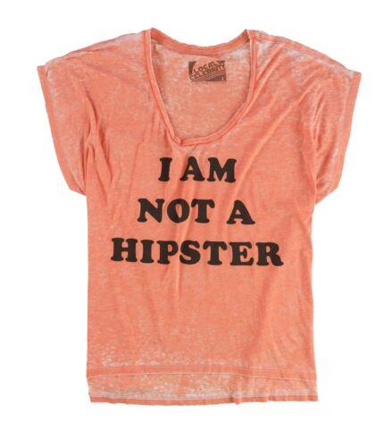 Local Celebrity Womens I Am Not A Hipster Graphic T-Shirt Orange Large レディース