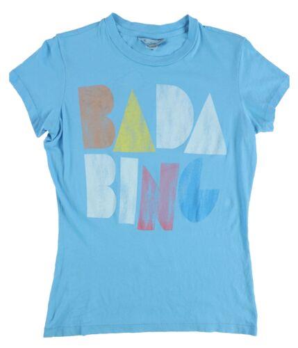 Rebel Yell Womens Bada Bing Graphic T-Shirt Blue Small レディース