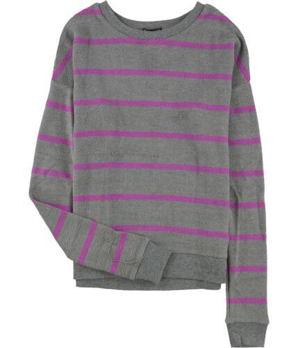 Aeropostale Womens Striped Pullover Sweatshirt Grey X-Small fB[X