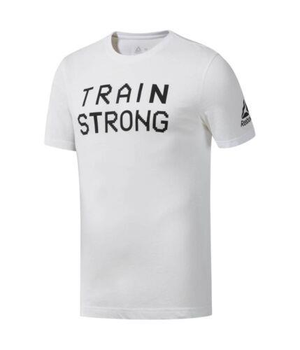 ꡼ܥå Reebok Mens Train Strong Graphic T-Shirt White X-Large 