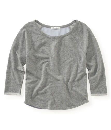 Aeropostale Womens Scoop Crew Sweatshirt Grey Medium fB[X