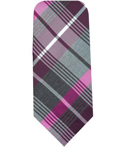 Alfani Mens Victor Plaid Self-tied Necktie Purple One Size Y