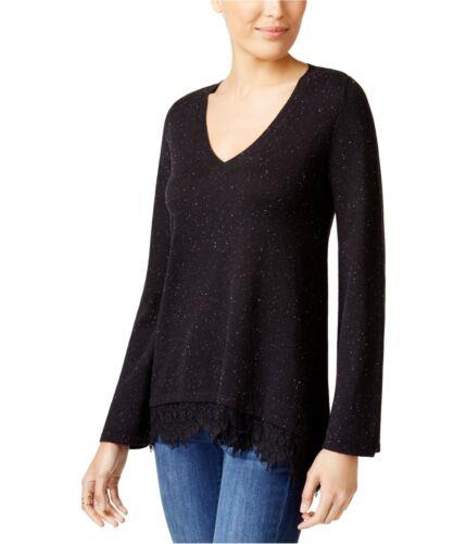 Style & Co. Womens Lace Insert Knit Sweater fB[X