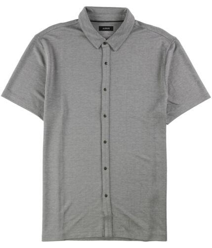 Alfani Mens Two-Tone Button Up Shirt Grey Small メンズ