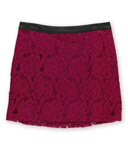 PW[ Kensie Womens Lace Overlay Mini Skirt fB[X