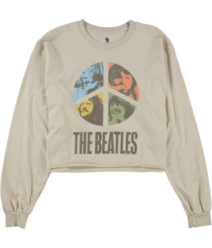 WNt[h Junk Food Womens The Beatles Peace Sweatshirt Beige Large fB[X