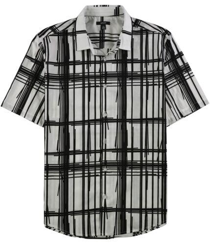 Alfani ファッション スーツ Alfani Mens Bold Broken Button Up Shirt Black Small カラー:Black■ご注文の際は、必ずご確認ください。※こちらの商品は海外からのお取り寄せ商品となり...