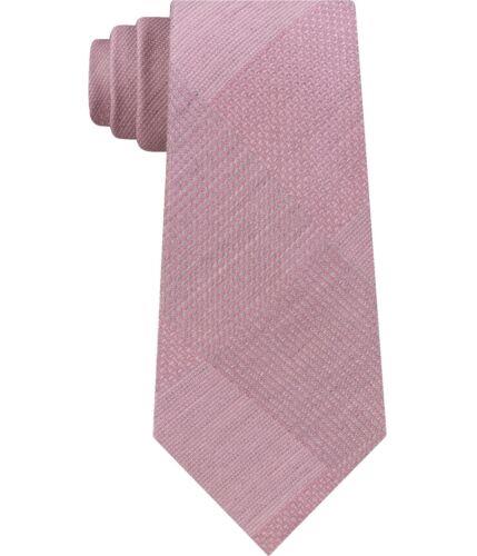 PlXR[ Kenneth Cole Mens Updated Glen Self-tied Necktie Pink One Size Y