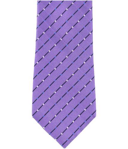 Geoffrey Beene Mens City Grid Self-tied Necktie Purple One Size Y