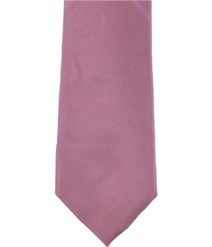 Alfani Mens Solid Silk Self-tied Necktie Pink One Size Y