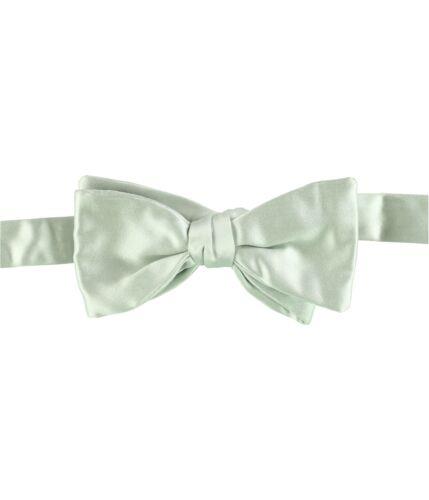 The Men's Store Mens Silver Satin TBT Self-tied Bow Tie Grey One Size Y