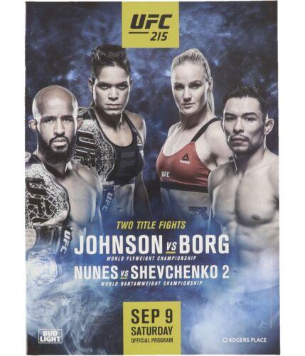 ユーエフシー UFC Unisex 215 Johnson vs Borg Official Program Blue One Size ユニセックス