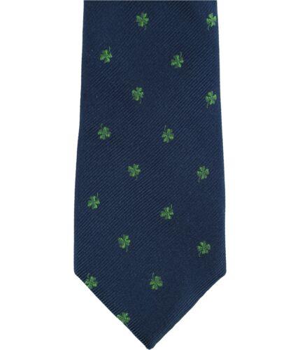 Club Room Mens Clover Self-tied Necktie Blue One Size Y