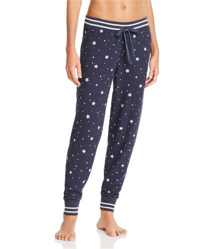 P.J. Salvage Womens Printed Thermal Pajama Jogger Pants Blue Small レディース