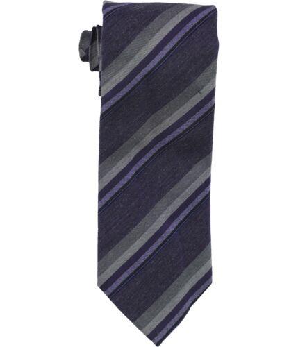 PlXR[ Kenneth Cole Mens Stripe Self-tied Necktie Purple One Size Y