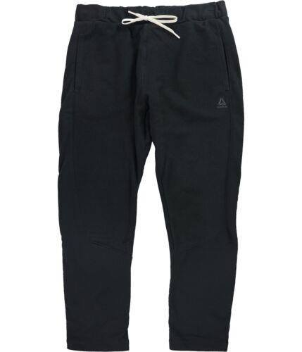 リーボック Reebok Mens Solid Drawstring Waist Casual Sweatpants Black Small メンズ