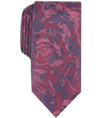 Tallia Mens Harper Floral Self-tied Necktie Red One Size Y