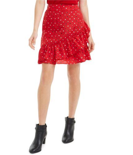 maison Jules Womens Cross-Ruffle A-line Skirt Red XX-Small fB[X