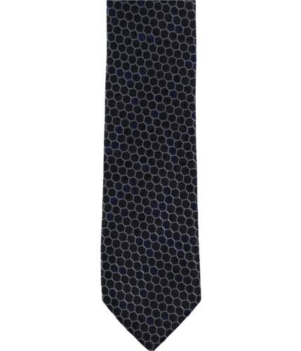 JoNC Calvin Klein Mens Modern Mesh Self-tied Necktie Grey One Size Y