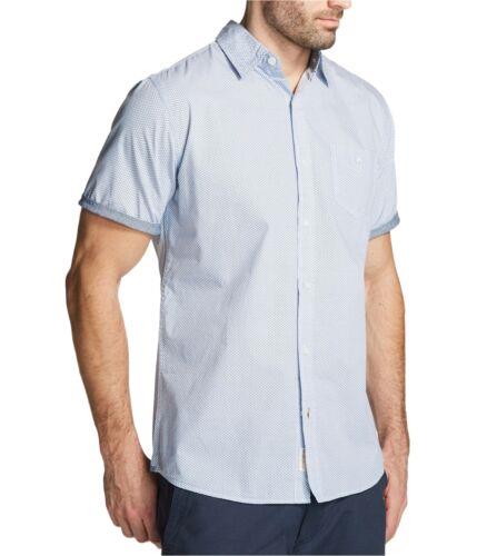 ץ롼 Weatherproof Mens Printed Poplin Button Up Shirt 