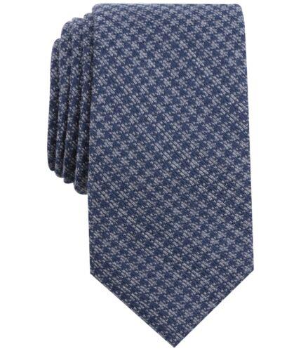 Tallia Mens Houndstooth Navy Self-tied Necktie Blue One Size Y