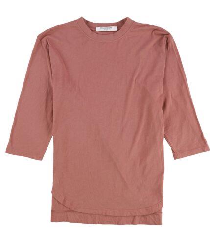 プロジェクトソーシャルT Project Social T Womens Solid 3/4 Sleeve Basic T-Shirt Pink Small レディース