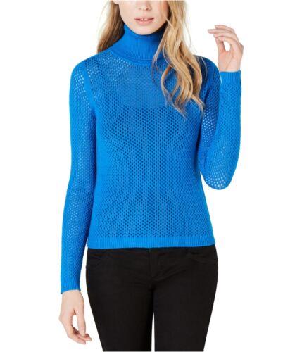 bar III Womens Perforated Pullover Sweater Blue Medium fB[X