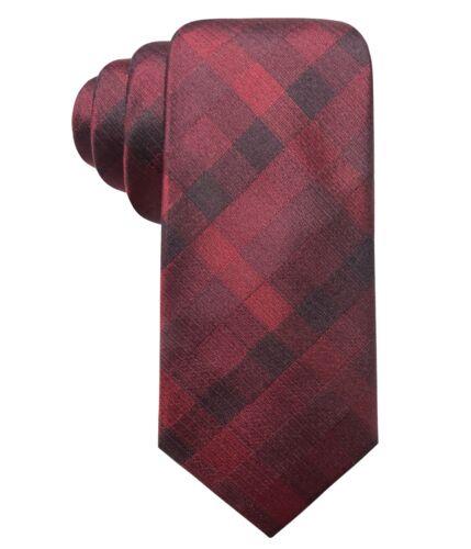 Ryan Seacrest Mens Warwick Gingham Self-tied Necktie Red One Size Y