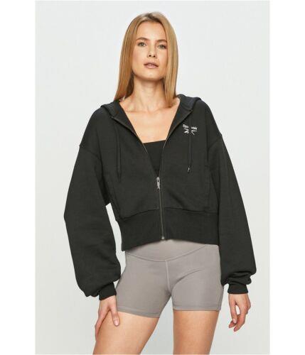 リーボック Reebok Womens Solid Vector Hoodie Sweatshirt Black Small レディース