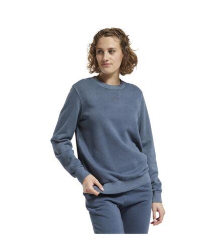 [{bN Reebok Womens French Terry Sweatshirt Blue Small fB[X