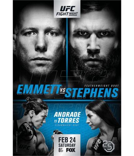 ユーエフシー UFC Unisex Fight Night Feb 24 Saturday Official Poster Blue One Size ユニセックス