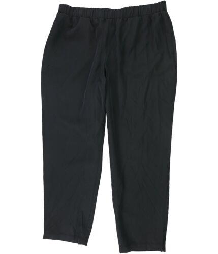 Alfani Womens Solid Pull-On Ankle Casual Trouser Pants Black Large レディース
