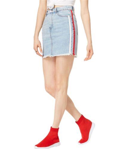 Kendall + Kylie Kendall Kylie Womens Side Stripe Denim Skirt Blue 27 fB[X
