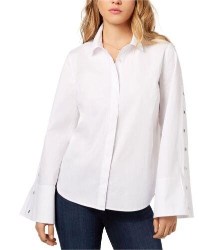 󥸡 Kensie Womens Oxford Button Up Shirt White Small ǥ