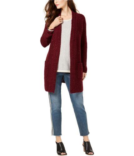 Style & Co. Womens Open Front Cardigan Sweater Red PM fB[X