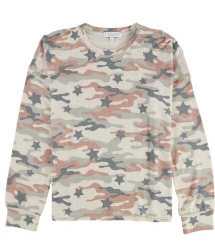 P.J. Salvage Womens Camo Prints With Stars Pajama Sweater Beige 2X レディース